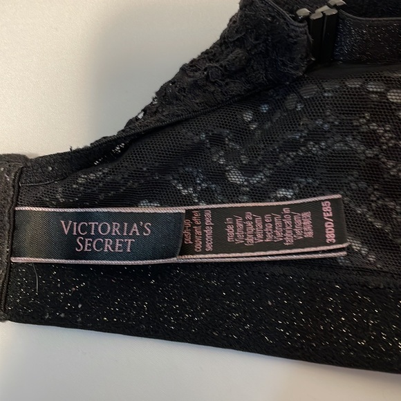 Victoria’s Secret black push up full coverage lace bra. 38DD - Picture 8 of 10